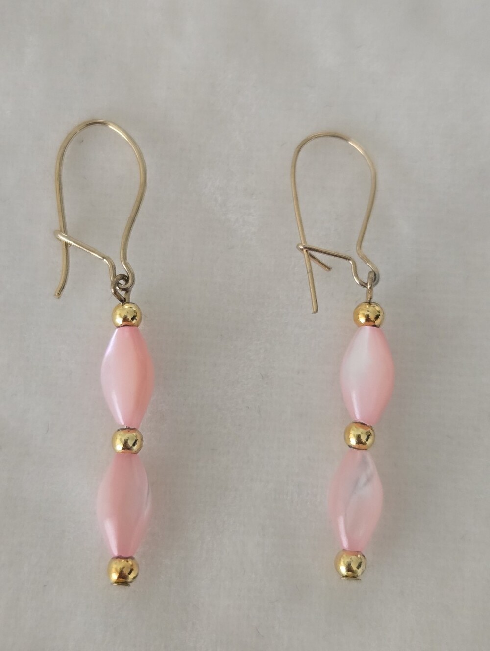 Pink Beaded Drop Earrings